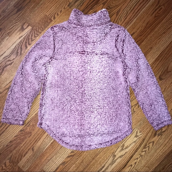 GreenTea Sherpa 1/4 Zip Pull Over Burgundy Small - Picture 7 of 12